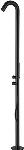 Blue Label Tube buitendouche met handdouche inclusief inbouwdeel 316S zwart FK9001MB