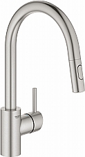 Grohe Concetto keukenkraan m. uittrekbare dual spray supersteel 31483DC2