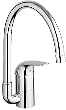 Grohe Euroeco keukenkraan m. hoge uitloop chroom 32752000