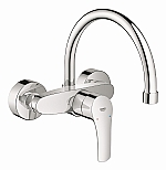 Grohe Eurosmart keukenkraan wandmodel m. hoge draaibare uitloop chroom 32482003