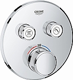Grohe SmartControl afbouwdeel v. inbouwkraan thermostatisch m. omstel v. 2 functies rond chroom 29119000