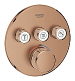 Grohe SmartControl afbouwdeel v. inbouwkraan thermostatisch m. omstel v. 3 functies rond brushed warm sunset 29121DL0