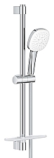 Grohe Tempesta Cube glijstangset m. handdouche �11cm m. 3 straalsoorten 60cm m. doucheslang 175cm m. easyreach tray chroom 27576003