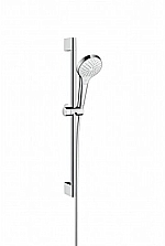 Hansgrohe Croma Select S Vario glijstangset m. Croma Select S Vario handdouche EcoSmart  65cm m. Isiflex`B doucheslang 160cm wit/chroom 26563400