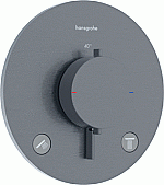 Hansgrohe Ecostat Comfort S thermostatische inbouw afbouwdeel 2F brushed black chrome 33715340