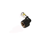 Henco PVDF pers knie 90� gas  26mmx1" binnendraad zwart 6PKG-3206