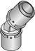 Uponor S-press knie hoek 45 aansluiting 1: 40mm persmof aansluiting 2: 40mm persmof 1046913