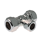 VSH Super vernikkeld verloop T-stuk 22 x 15 x 22 mm knel x knel x knel 0872071