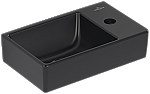 Villeroy & Boch Avento fontein m. kraangat rechts 36x22x11cm z. overloop ceramic+ pure black 43003LR7