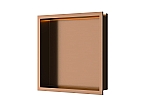 Luca Sanitair Inbouwnis 30x30x6,5cm in RVS met LED verlichting (3000 kelvin) en transformator IP67 geborsteld koper PVD