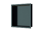 Luca Sanitair Inbouwnis 30x30x6,5cm in RVS met LED verlichting (3000 kelvin) en transformator IP67 Gun metal PVD