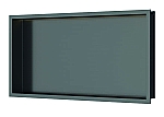 Luca Sanitair Inbouwnis 60x30x6,5cm in RVS met LED verlichting (3000 kelvin) en transformator IP67 Gun metal PVD