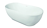Luca Sanitair Primo vrijstaand bad van acryl met overloop 170x78x60 glans wit