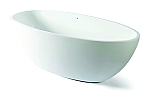 Luca Sanitair Primo vrijstaand bad van acryl met overloop 170x80x58 glans wit