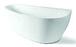 Luca Sanitair Primo back to wall bad van acryl met overloop 170x78x60h glans wit