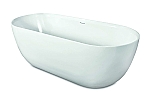 Luca Sanitair Primo vrijstaand bad van acryl met overloop 180x80x60cm glans wit