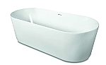 Luca Sanitair Primo vrijstaand bad van acryl met overloop 178x80x56h glans wit