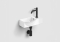 Clou InBe fontein set 8 wit keramiek en mat zwart IB/03.03093.21