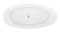Luca Sanitair Primo vrijstaand bad van acryl met overloop 170x80x58 glans wit