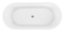 Luca Sanitair Primo vrijstaand bad van acryl met overloop 170x78x60h glans wit