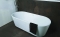Luca Sanitair Primo vrijstaand bad van acryl met overloop 170x80x58h glans wit