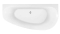 Luca Sanitair Primo back to wall bad van acryl met overloop 170x78x60h glans wit