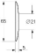 Grohe, Relexa, kraanrozet, chroom, buitendiameter 65mm, binnendiameter 21mm