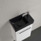 Villeroy & Boch Avento fontein m. kraangat rechts 36x22x11cm z. overloop ceramic+ pure black 43003LR7