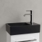 Villeroy & Boch Avento fontein m. kraangat rechts 36x22x11cm z. overloop ceramic+ pure black 43003LR7