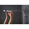 Hansgrohe Pulsify Puro 1jet showerpipe ecosmart 260 m. douchethermostaat HOH=15cm, 3jet handdouche en doucheslang 160cm chroom 24237000 productfoto 1