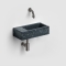 Clou Flush 3 fontein 36cm links gerecycleerd heelal zwart PE CL/03.80033