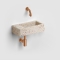 Clou Flush 3 fontein 36cm links gerecycleerd terra licht PE CL/03.81033