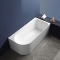 Wahlbach Vaelina hoek bad 180x80 cm acryl mat wit productfoto 2