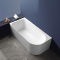 Wahlbach Vaelina hoek bad 180x80 cm acryl links wit productfoto 1