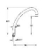 Grohe Costa, Buisuitloop sanitairkraan, met mousseur, M22, 220mm hoogte, 185mm voorsprong J-uitloop, draaibaar, chroom