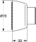 Grohe kraanrozet chroom buitendiameter 70mm klemmend 45545000