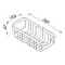 Geesa rechthoekige fles- en sponshouder, messing, bevestigingsmateriaal, hxbxd 87x265x123mm, kleur chroom