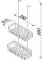 Geesa fles- en sponshouder, messing, bevestigingsmateriaal, hxbxd 560x265x131mm, kleur chroom