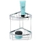 Geesa hoekuitvoering fles- en sponshouder, messing, bevestigingsmateriaal, hxbxd 296x217x217mm, kleur chroom