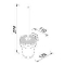 Geesa Standard closetborstelgarnituur, wandmontage, verchroomd, plat staf, met inzet, hxbxd 374x110x129mm, chroom