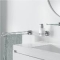 Geesa Luna handdoekhouder, houder draaibaar, messing, 2 stangen, ronde rozet, zwenkbaar, hxdxl 60x435x60mm, kleur chroom