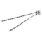Geesa Luna handdoekhouder, houder draaibaar, messing, 2 stangen, ronde rozet, zwenkbaar, hxdxl 60x435x60mm, kleur chroom