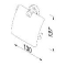 Geesa Luna toiletrolhouder met klep chroom 915508
