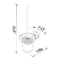 Geesa Luna closetborstelgarnituur, wandmontage, verchroomd, rond staf, met inzet, hxbxd 374x113x148mm, chroom