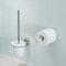 Geesa Luna closetborstelgarnituur, wandmontage, verchroomd, rond staf, met inzet, hxbxd 374x113x148mm, chroom