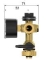 Flamco expansievat aansluitgroep 1/2" (15) knelring met manometer 27290
