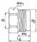 VSH comfoornippel 3/8" x M24 recht chroom 0609719