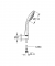 Grohe Euphoria handdouche 1 straalsoorten met doucheslang chroom 27354000 maattekening