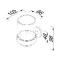 Geesa Nemox Stainless Steel glashouder, rvs, verchroomd, met beker, hxbxd 99x66x102mm, kleur chroom