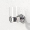 Geesa Nemox Stainless Steel glashouder, rvs, verchroomd, met beker, hxbxd 99x66x102mm, kleur chroom